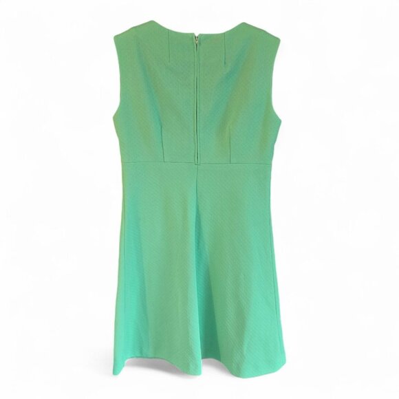 Vintage 1960s 70s Handmade Green A-Line Sleeveless Dress - Picture 7 of 11